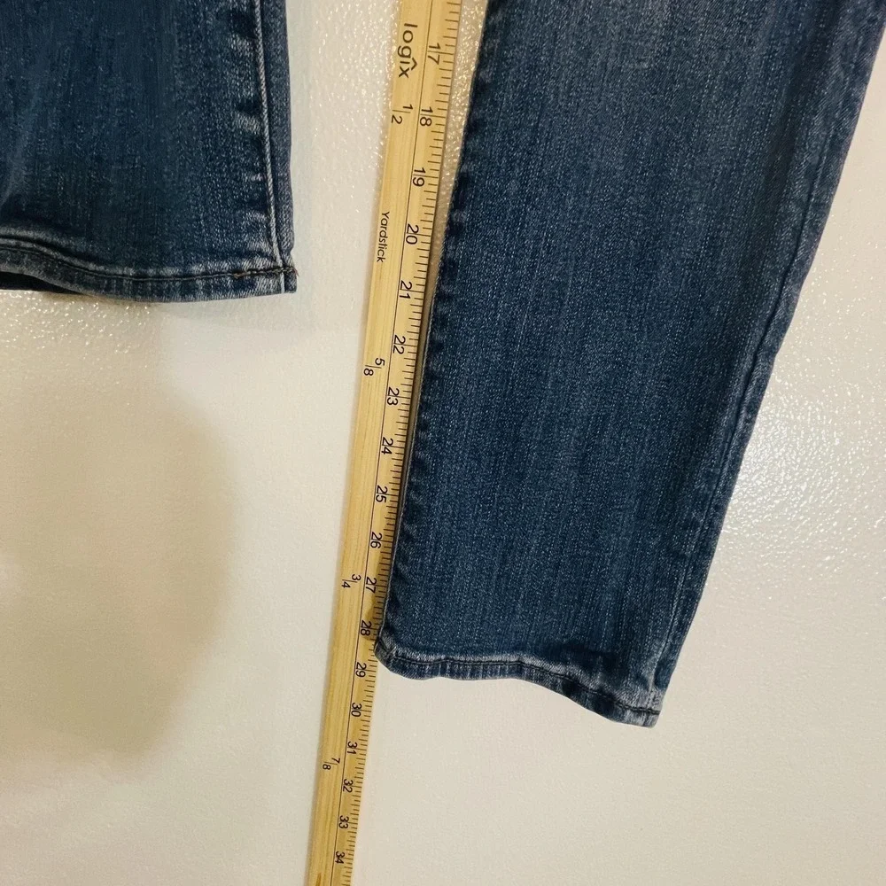 KUT From The Kloth Reese Jeans Womens 4L Blue Straight Mid Rise Stretch Denim‎